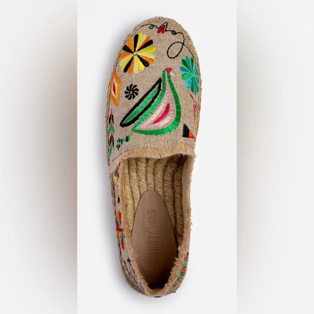 NWOT JOHNNY WAS PARKER ESPADRILLE, Size 8,5
